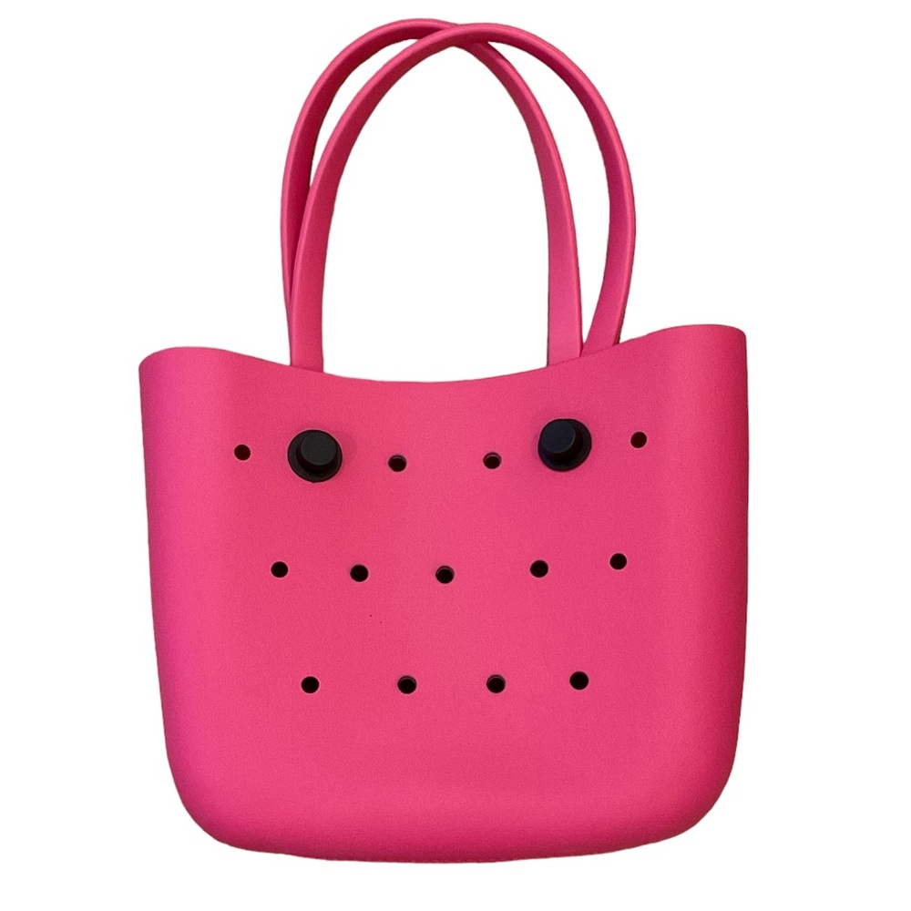 Silicone Beach Tote hot pink